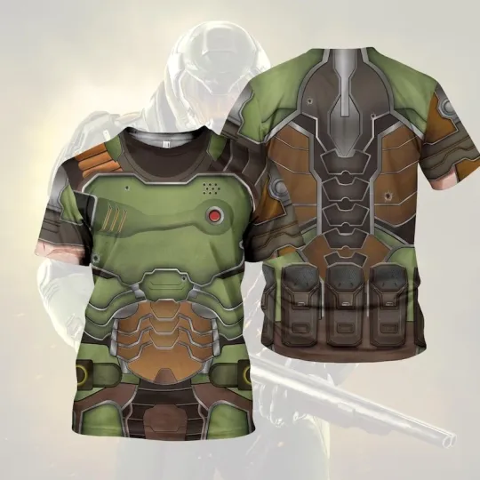 oomguy Costume Gamer Costume 3D Shirt, Dooom Cosplay Outfit, Halloween