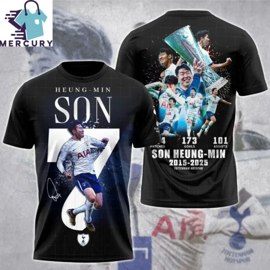 Discover Son Heung-Min Legacy Forever Spurs Totten*ham 2015-2025 3D Shirt
