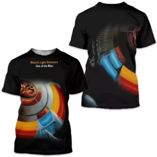 Discover Electric Light Orchestra Rock Legends 3D Tshirt, Rock Band Tour 2024 Gift Merch