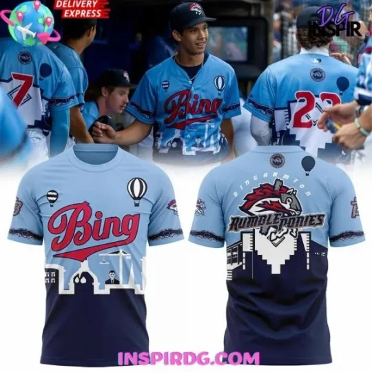 Discover Bingha*mton Rumble Ponies Independence Day 2025 3D T-Shirt