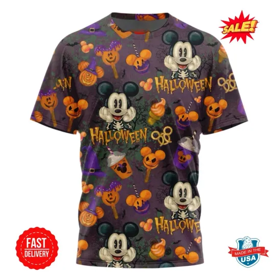 Discover Mickey Halloween T-shirt, Disney Halloween T-shirt, Halloween 3D T-shirt