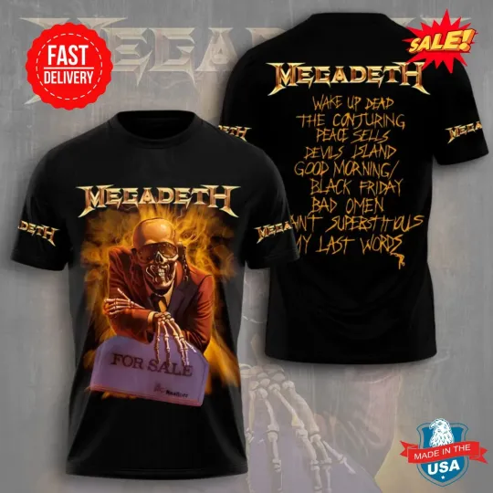 Discover Megadeth For Sale 3D Shirt Gift For Fan