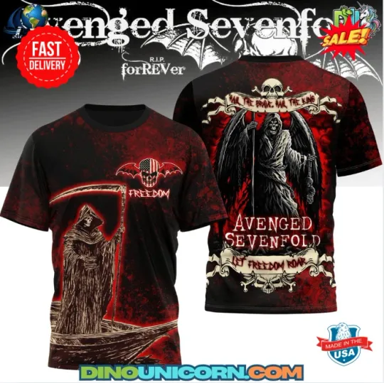 Discover Avenged Sevenfold Band 3D T-shirt
