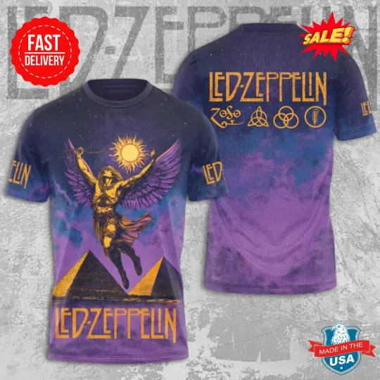 LEDD ZPELINN 2025 3D T-Shirt Classic Rock Band Tee Music Fan Merch Unisex