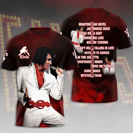 Discover Elvis Presley 3D Shirt, unisex tshirt, gift for fans
