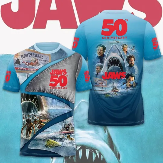Jaws  3D T-Shirt Unisex T-Shirt 3D, gift for fans
