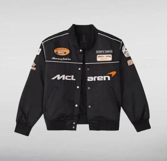 Discover McLaren F1 Racing Embroidered Jacket - Black Bomber style