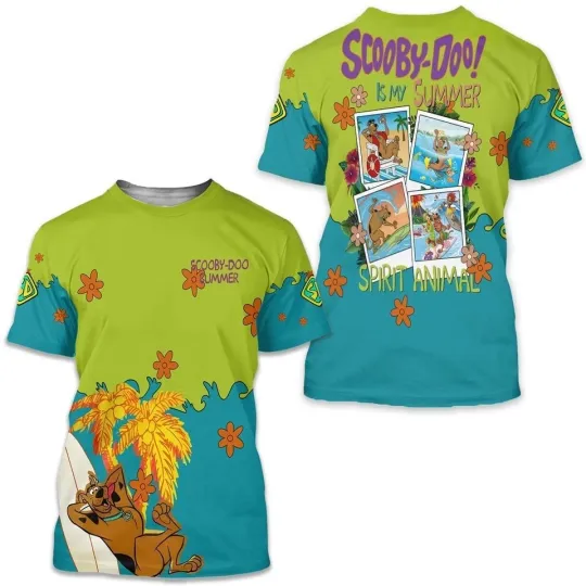 Scooby Doo 3D Shirt, Scooby Doo Is My Summer 3D T-Shirt, Tropical Scooby Doo