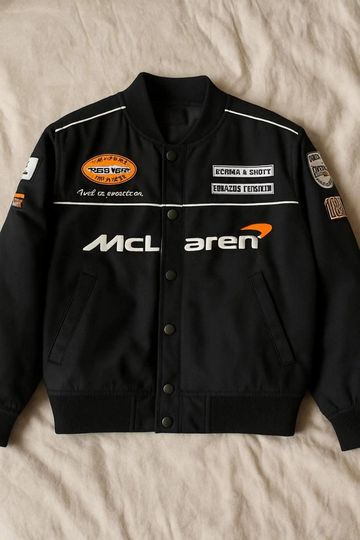 Discover Mc.Larren Racing F_1 Baseball Jacket, Motorsport Team Style Streetwear, McLaren fans