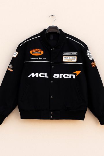 Discover Vintage Style Mc.Larren Racing F_1 Baseball Jacket Varsity Style | Motorsport Streetwear
