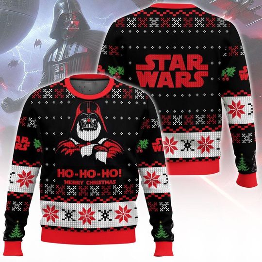 Discover Darth Vader Santa Hat Ugly Sweater, Star Wars Christmas Sweatshirt