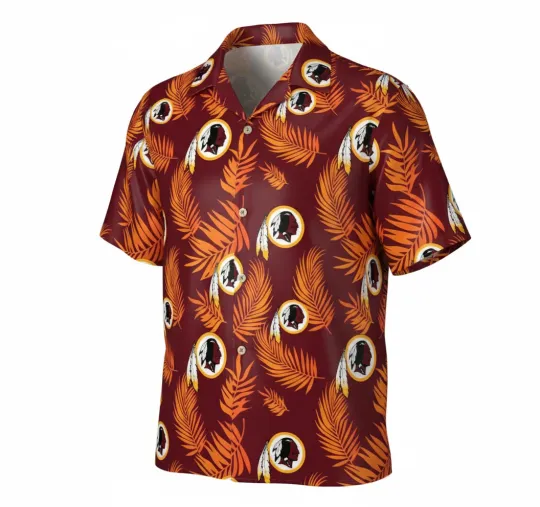 Discover washington team redskin hawaiian shirt, commander retro throwback shirt