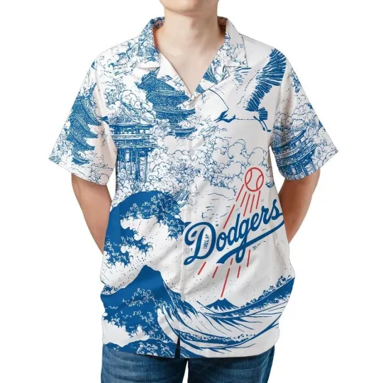 Discover LA team dodger hawaiian shirt, ohtani #17 shirt, japanese heritage