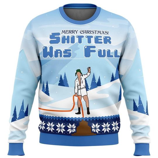 Discover Christmas Shitters Full Kid Adult Ugly Sweater, National Lampoons Xmas Sweater, Christmas Vacation Xmas Sweater, Funny Christmas Gift