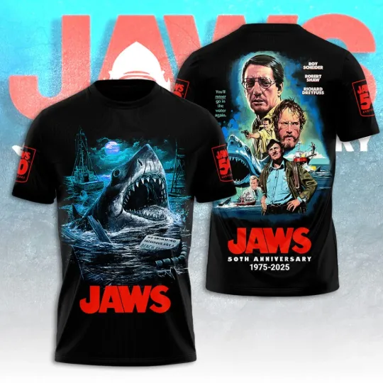 Discover Jaws  3D T-Shirt Unisex T-Shirt 3D, gift for fans