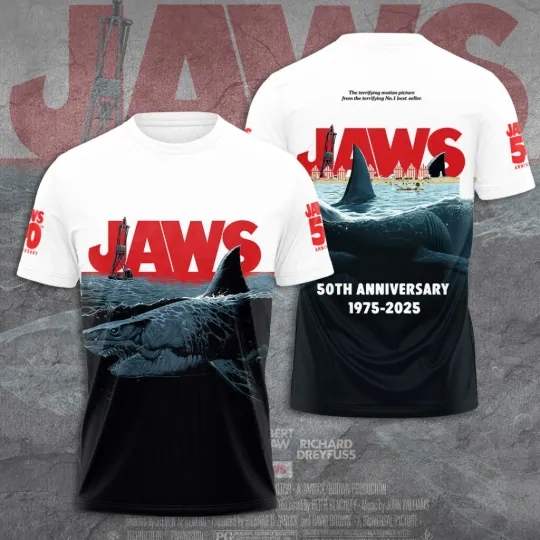 Discover Jaws  3D T-Shirt Unisex T-Shirt 3D, gift for fans