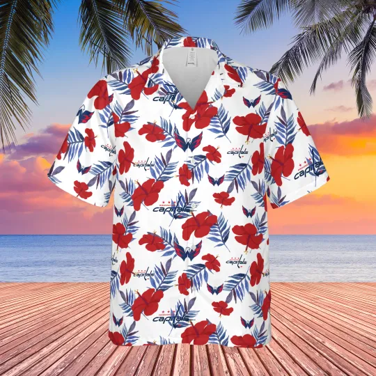 Discover Washington Team Capital Hawaiian ButtonDown Shirt
