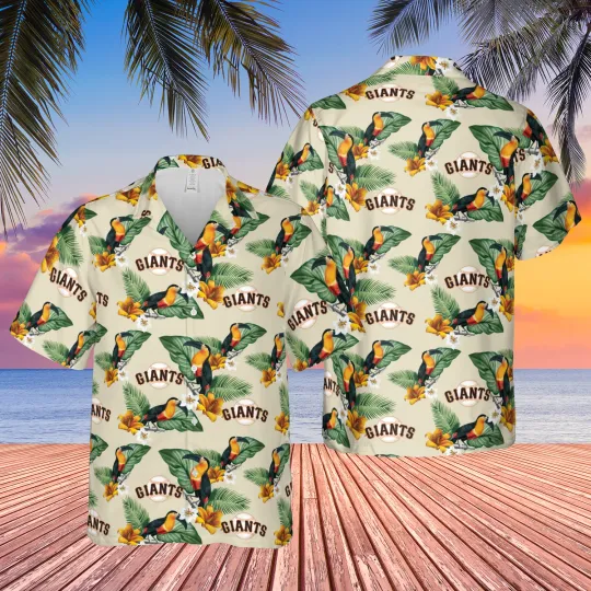 Discover San Francisco Giants Hawaiian Aloha Shirt, Parrot and Tropical Flower