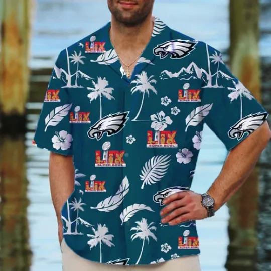 Discover Philadelphia Retro Eagle Hawaiian Shirt