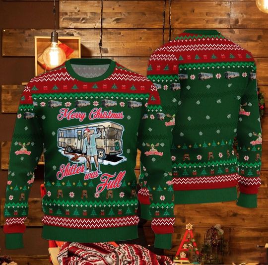 Discover Merry Christmas Shitter Was Full Ugly Sweater, Eddie Griswold Christmas Gift