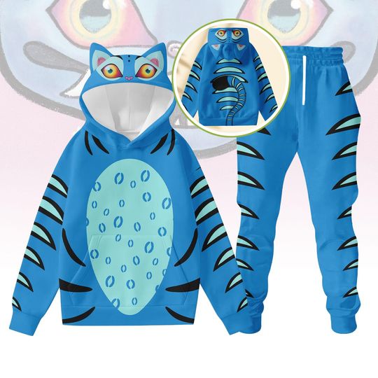 Discover Tiger Costume Ear Hoodie Jogger, Halloween Tiger Cosplay Hoodie, Tiger Cosplay Hoodie, Halloween Costume Gift, Gift For Halloween