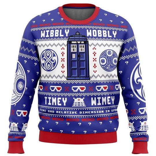 Christmas Doctor Who Ugly Sweater, Vintage Police Box Shirt