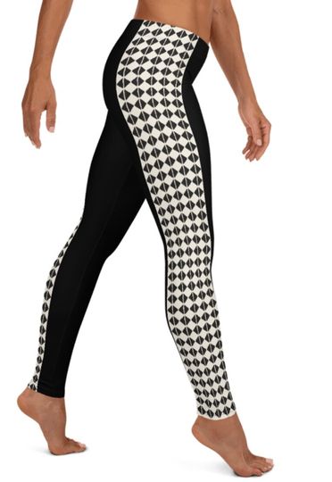 Discover Diamond Checked Printed Leggings, Gift for Her