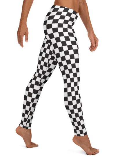 Discover Checkered Leggings, Gift for Her