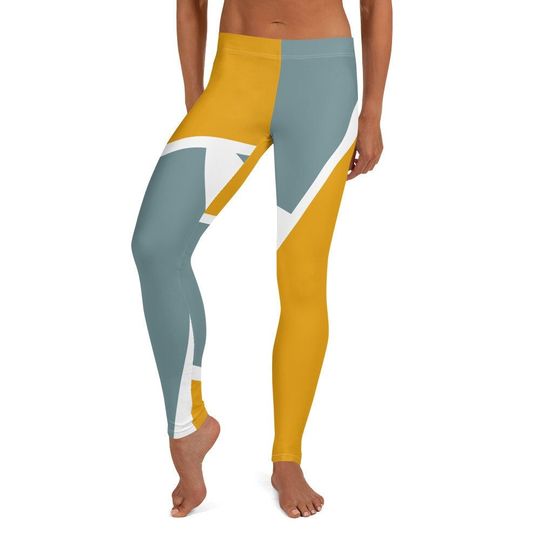 Discover Oak Street Leggings ~ Women's Casual Wear Cozy Cute Abstract Stretchy Tight Pants | Buttery Soft Athleisure Workout Gym Look Style for Her