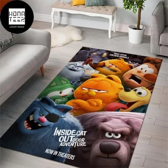 Discover The Garfield Movie Cosplay Inside Out Make Room For New Animals Luxury Rug