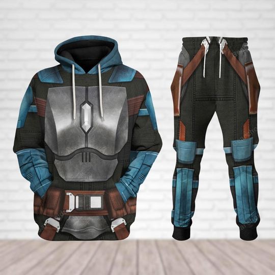 Star Wars Bo-Katan Cosplay Hoodie Jogger, Disney Halloween Sweatshirt, Star Wars Galaxy Edge Costume, Warrior Shirt, Halloween Gift