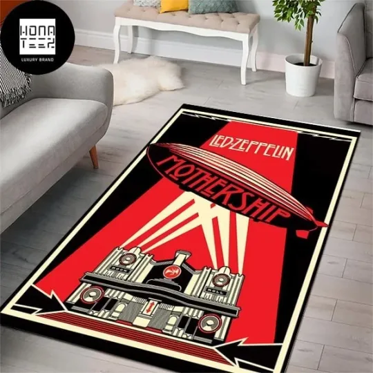 Discover LED ZPELIN Mothership Black And Red Luxury Rug