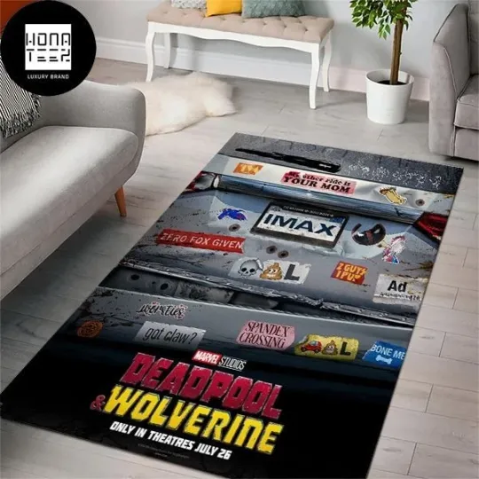 Deadpool and Wolverine Themed Luxury Rug