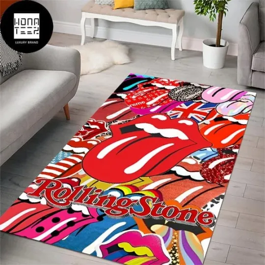 The Rolling Stones Fancy Logo Luxury Rug 2-Bedroom Rug