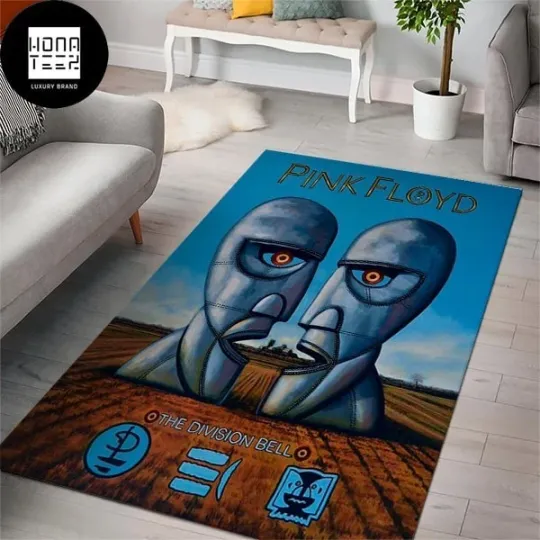 Pink Floyd The Division Bell Human Face Stones Luxury Rug