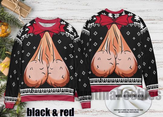 Festive Balls Inappropriate Xmas Sweaters, Jingle Balls Ugly Christmas Sweater, Jingle Balls Sweater Xmas, Ugly Sweater, Gift For Men Women