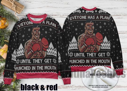 Mike Tyson Christmas Sweater , Mike Ugly Christmas Sweater,  Ugly Christmas Mike Tyson Shirt, Xmas Sweater, Gift For Men Women
