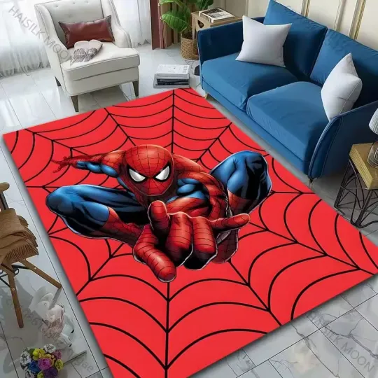 Discover Spider-Man Movie Print Rug for Bedroom Decor Children Crawling Mat