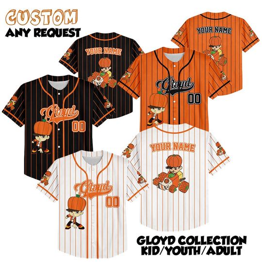 Discover Sugar Rush Racer Gloyd Jersey, Wreck It Ralph Gloyd Jersey, Disney Gloyd Orangeboar Jersey, Disney Sugar Rush Racer Baseball Jersey