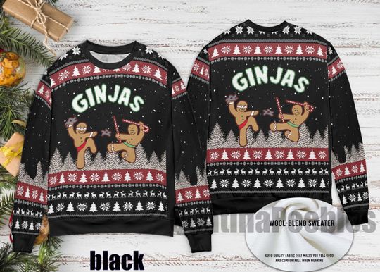 Discover Gingerbread Christmas Ugly Sweater, Gingerbread Xmas Party Sweater, Gingerbread Unisex Funny Sweater for Family, Christmas Ugly Sweater