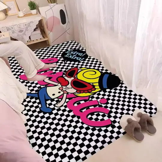 Japan Fashion Hysteric Mini Anime Long Rugs Nordic Style Home Doormat Bathroom-T