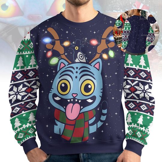 Discover Tiger Ugly Christmas Sweater, Tiger Costume Ugly Sweater, Cute Tiger Sweater, Christmas Ugly Sweater, Christmas Gift, Gift For Christmas