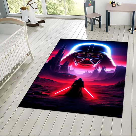 Star Wars Rug Darth Vader & Stormtrooper Kids Room Decor