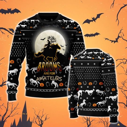 Discover Halloween Ugly Sweater, Pumpkins & Spooky Ugly Knit Pullover, Spooky Pup Vibes Cozy, Fun, Festive And Perfect for Halloween Cheer.