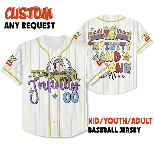 Buzz And Woody Matching Baseball Jersey, To Infinity And Beyond Shirt, Toy Story Boys Disney, Brother Sister Disney Shirts, Kids Disney