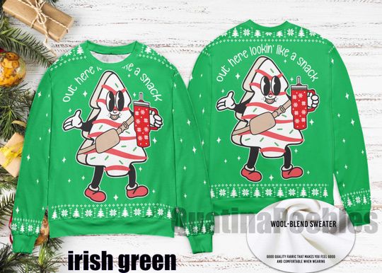 Discover Christmas Tree Snack Cake Men's Ugly Sweater, Tree Snack Cake Christmas Sweater  Unisex Funny Sweater for Family, Christmas Ugly Sweater
