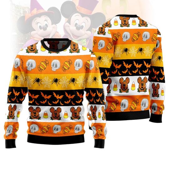 MK Mouse Ugly Sweater, Halloween Sweatshirt, Cartoon Xmas Sweater, Magic Kingdom Gift, Winter Season Outfit