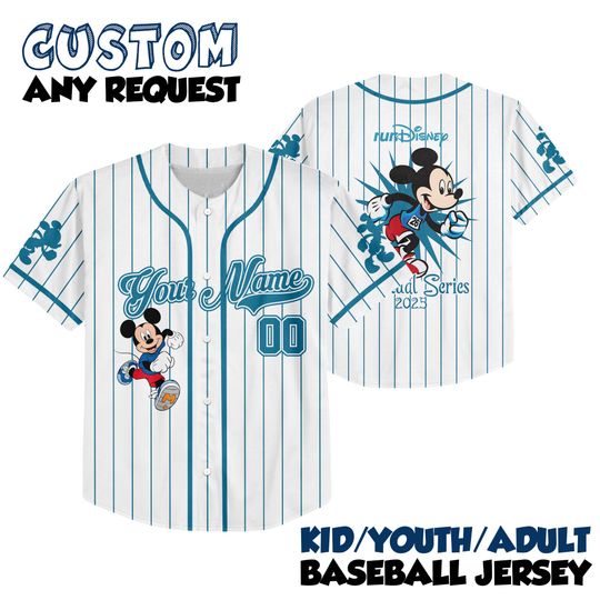 Custom Rundisney Virtual Series 2025 Mickey Baseball Jersey, Disneyland Runner 5K Pirates of the Caribbean, Jungle Cruise