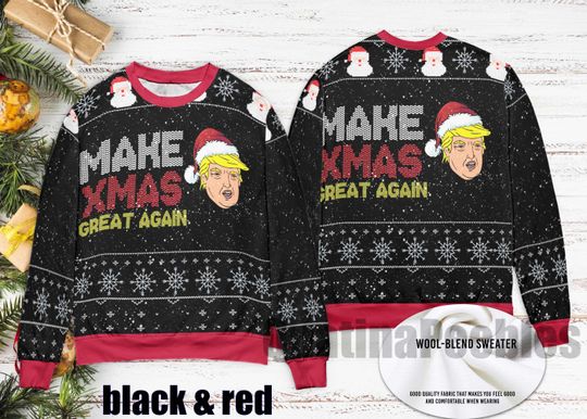 Discover Trump 2025 Ugly Christmas Sweater, Trump Funny Ugly Xmas, Ugly Christmas Sweater, President Trump Ugly Sweater, Gift For Men Women
