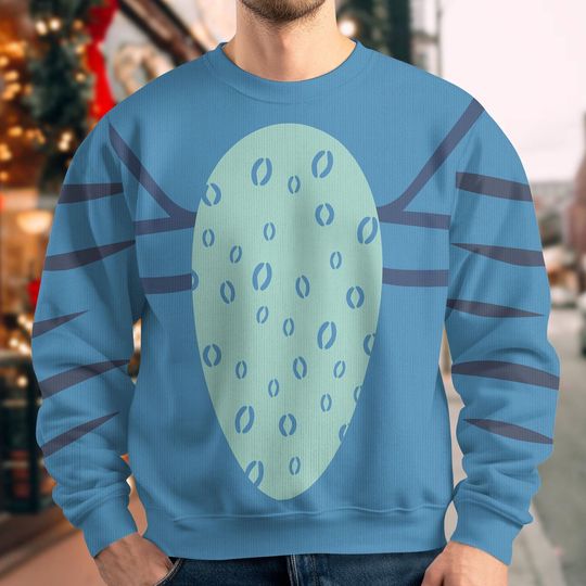 Derpy Tiger Costume Ugly Christmas Sweater, Derpy Tiger Cosplay Xmas Sweater, Blue Tiger Costume, Blue Tiger Outfit, Sweater For Men